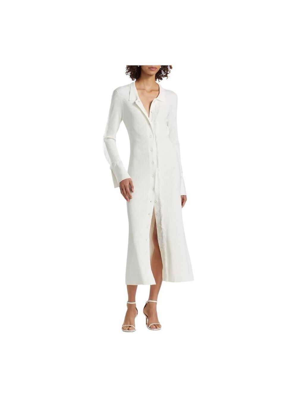 Nonchalant Label Willow Knit Body-con White Dress Size Large
